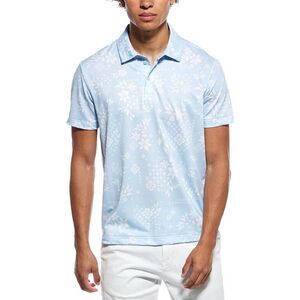 Vintage Summer Mens  Performance Tech Polo Shirt, Blue